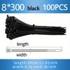 1PACK/100pcs  self-locking nylon cable cable tie, cable tie fixing plastic tie, cable tie, white/black
