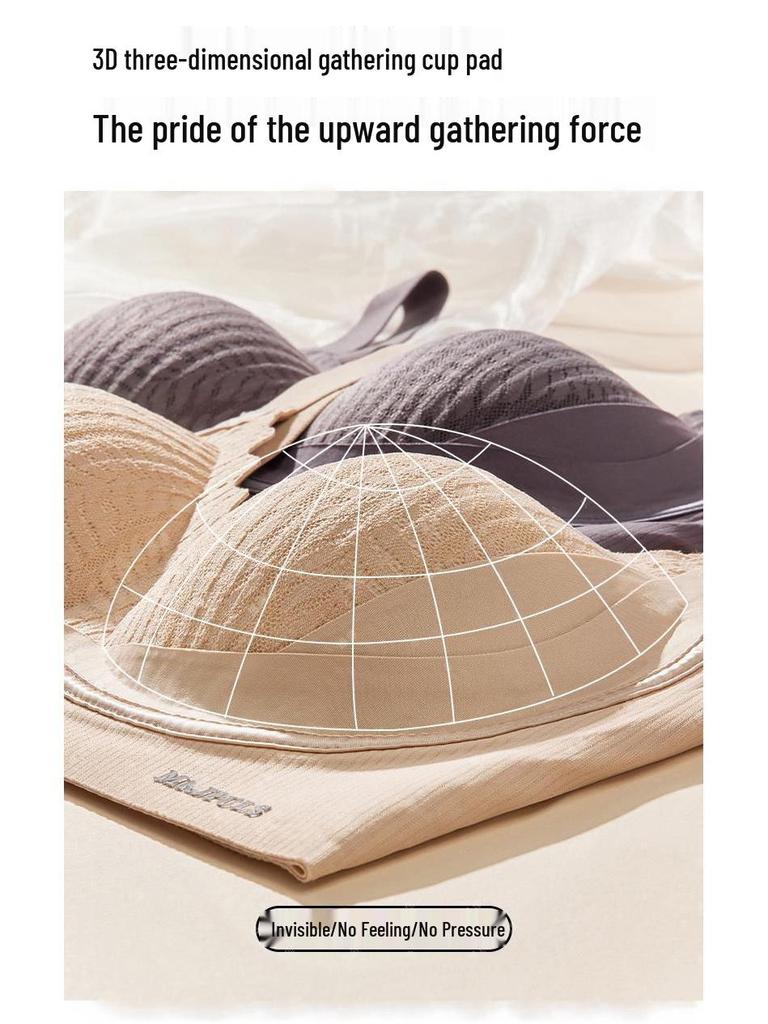 Seamless Lingerie Bra for Small Chest - Side Support, Anti-Sagging, Wire-Free, Adjustable Lift