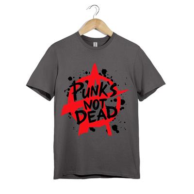 Punk's Not Dead T-Shirt – Anarchie-Symbol Punkrock-T-Shirt – Rebellisch Anti-Establishment
