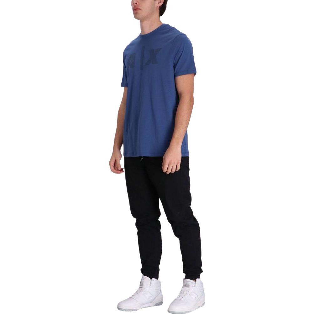 Armani Exchange Pull à col rond imprimé logo lettre SS23 Manches courtes T-shirt Hauts pour homme Bleu-Vert 3RZTFF-ZJH4Z-15CK