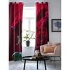 Rote Rose Fenstervorhang für Wohnzimmer Schlafzimmer Vorhänge Wohnkultur Küche Jalousien Vorhänge