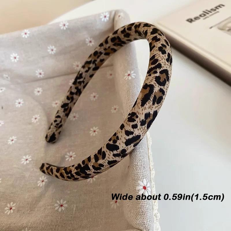 

Винтажный леопардовый губчатый ободок для волос для женщин элегантное украшение для волос ободок для волос фиксация волос головная повязка модные аксессуары для волос
