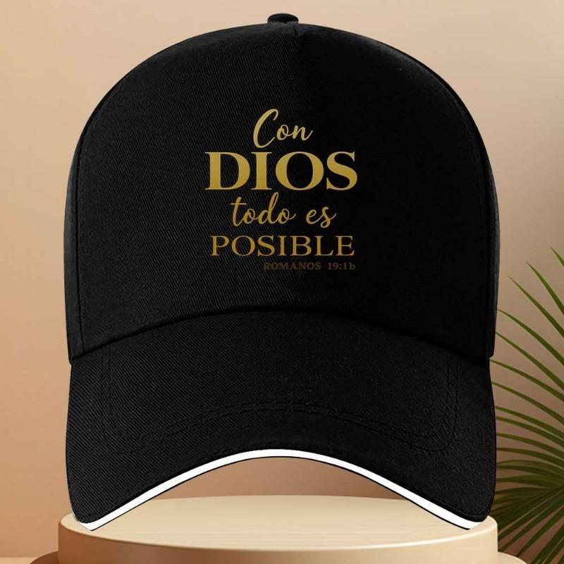 Con Dios Todo Es Posible Baseball Cap Unisex Polyester Adjustable Outdoor Running Activities Cap Adjustable