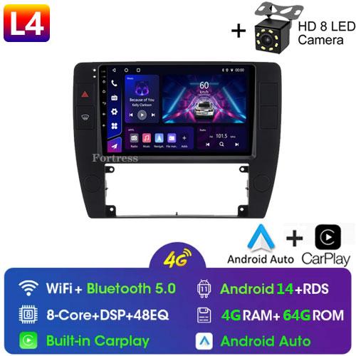 For VW Passat B5 2000 - 2005 360 Camera Android 14 Radio Car Multimedia Autoradio CarPlay 4G GPS RDS HD Recorder NO 2 Din