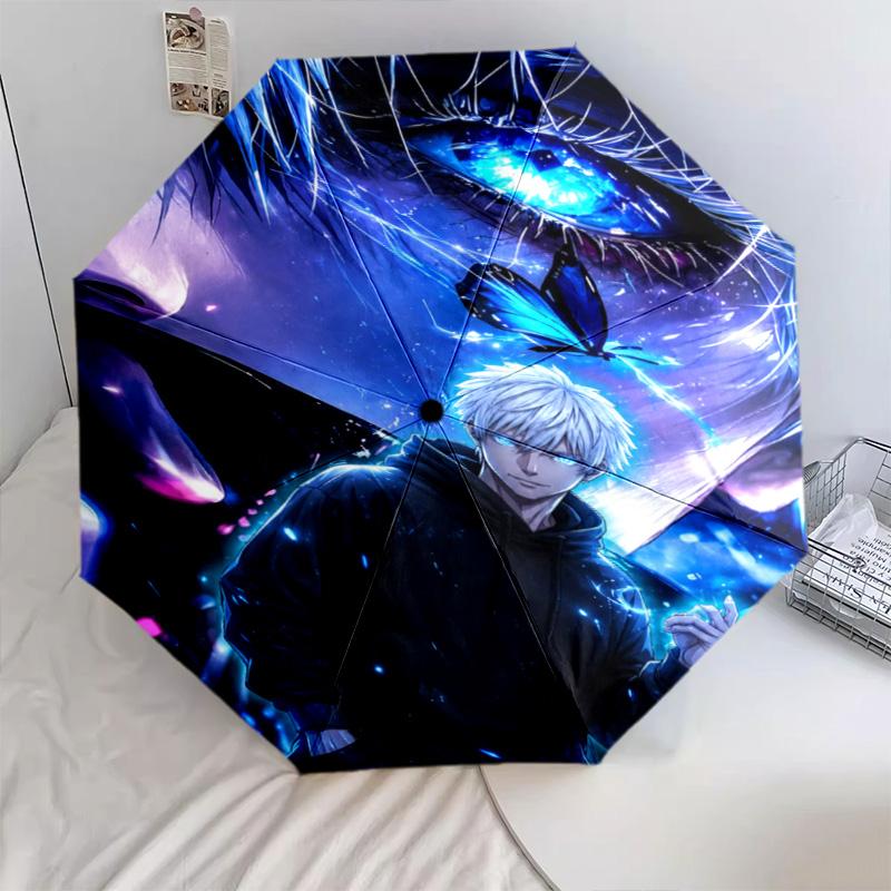 1PC Jujutsu Kaisen Automatic Umbrella - Suitable Travel Outdoor Portable Umbrella Birthday Gift Daily Essentials