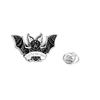 4 Styles Punk Dark Night Bat Theme Enamel Brooches With Flower Moon Heart Coffin Shaped Batty For You Darkness Lapel Pins