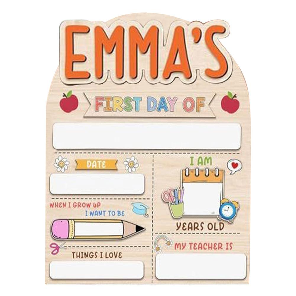 First And Last Day Of School Board Reusable Photo Message Board Personalized First Day Of School Sign Chalkboard for Kids School