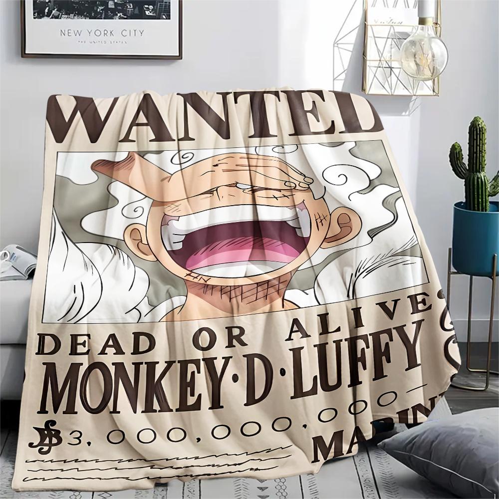 One Piece character Print Flannel Blanket,High quality Comfortable for All Seasons,Home Decor,Warmth and Comfort,Perfect for Christmas Gifts