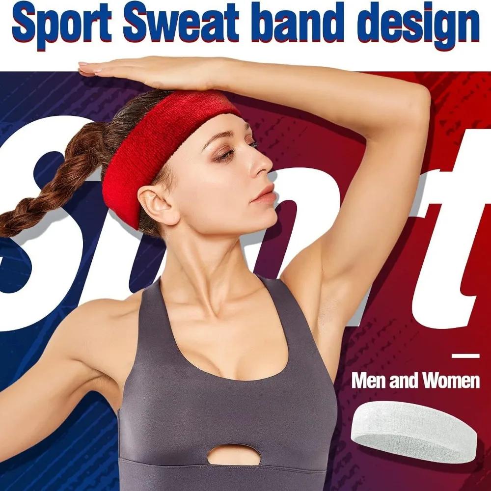 1pc Sports Headband Running Headwear Sweat Absorbing Headband Basketball Antiperspirant Towel Sweat Band Football Headband