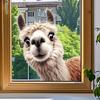 Peeping Alpaca Window Cling Removable Rooster Ostrich Dog Static Glass Sticker Waterproof PVC Animal Window Decoration Decal