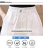 Women's High Waist Pure Cotton Washed Shorts - Summer 2026 Korean Style, Casual, Slimming, Wide Leg, Loose Fit, Four-Point Length.
