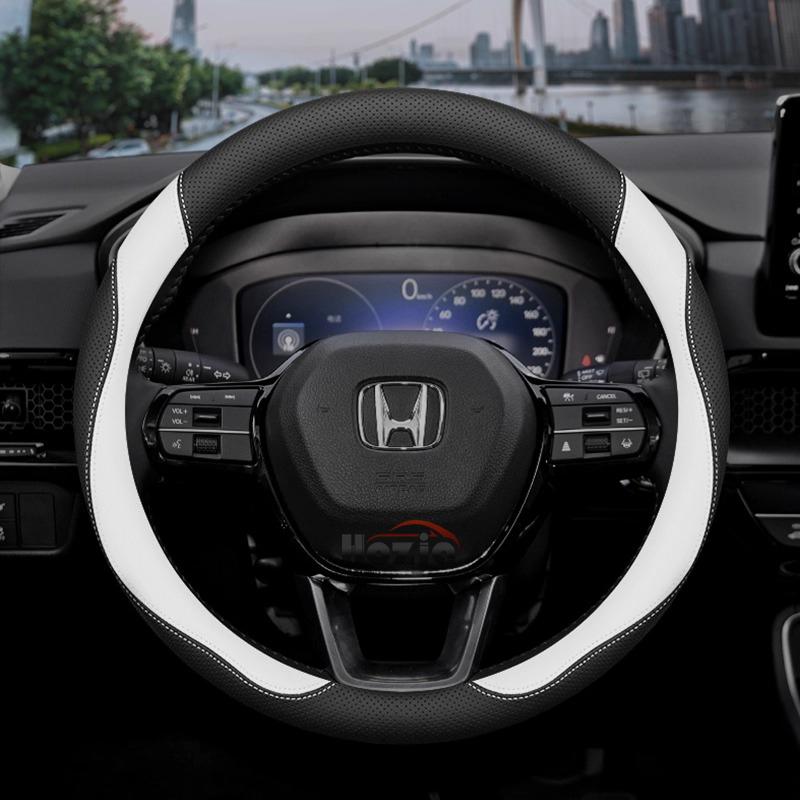 Leather Car Steering Wheel Cover for Honda HRV CRV Civic Pilot City ZRV Freed Passport Interior Accessories 2025 2026