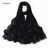 % rayon pleated solid color human cotton two-end beard bag headscarf female, new breathable soft scarf