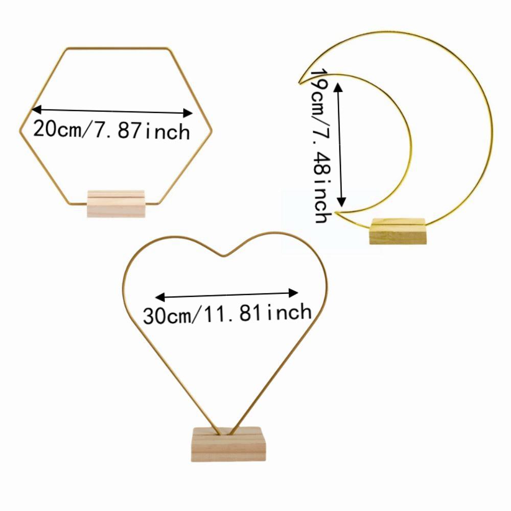 DIY Heart Shape Wreath Frame Wooden Base Wedding Flower Garland Valentines Day
