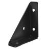Black Powder-Coated Three-Sided Angle Iron Bracket for Kitchen Cabinet Reinforcement and Support