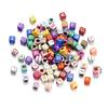 50Pcs Mixed Acrylic Square Alphabet Beads Large Hole Letter Loose Spacer Bead for Jewelry Handmade Bracelet Making Supplies