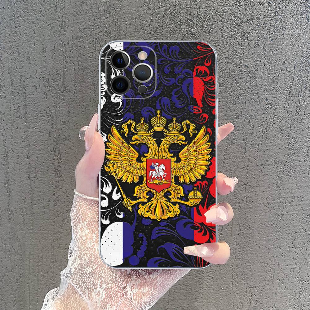 Flag Of Russia Phone Case For IPhone 17 16 15 14 13 12 11 Pro Max Plus Soft Cover Personalized DIY iPhone 12