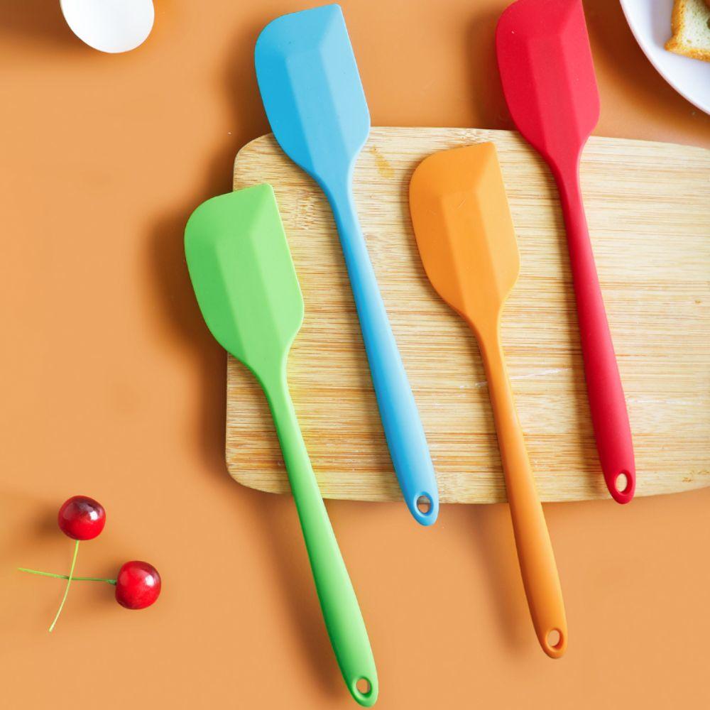 4pcs Heat Resistant Baking Spatula Food Grade Silicone Butter Mixer Baking Cream Scraper  Bakery
