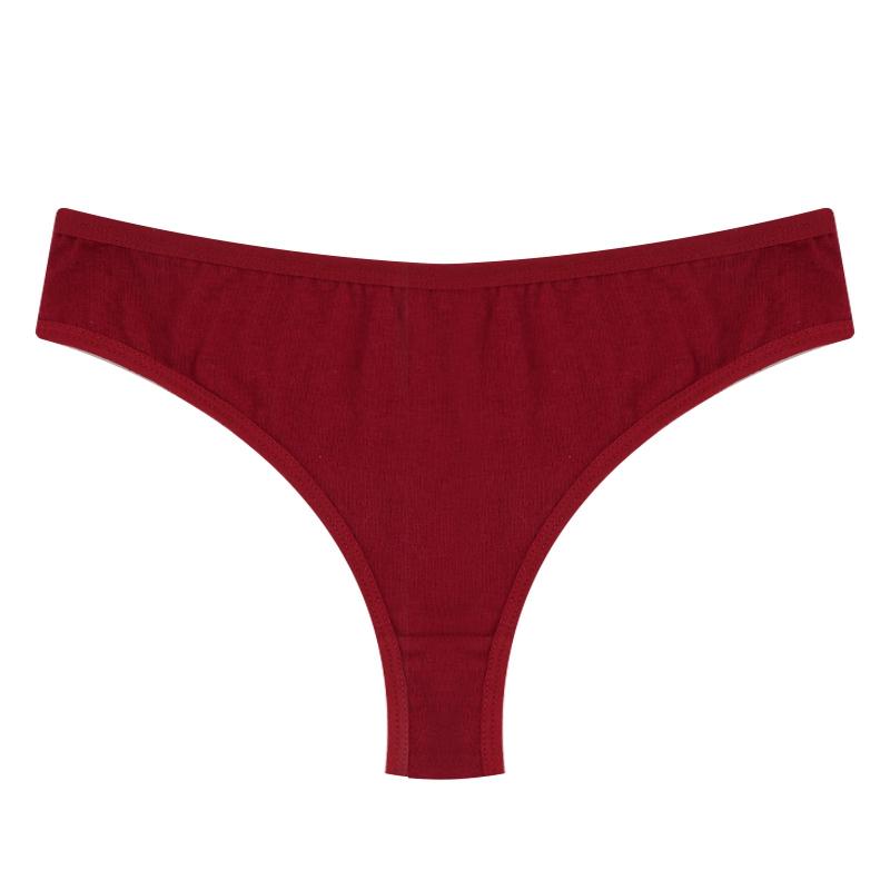 Dámské bavlněné kalhotky jednobarevné Sexy kalhotky Prodyšné spodní prádlo Nadměrná velikost L-2XL
