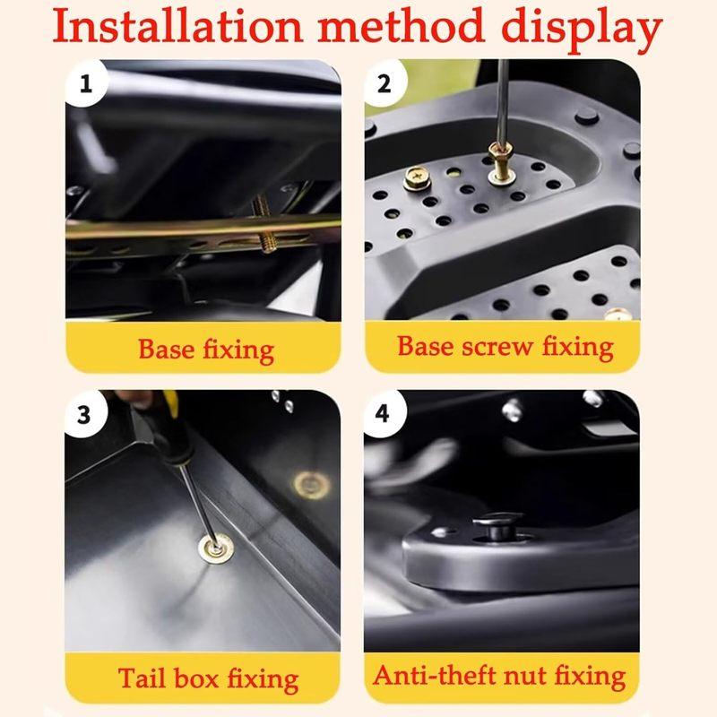 45L Universal Large Motorcycle Capacity Tail Box Lockable Luggage Helmet Box Design Waterproof Storage Carrier Rear Tour Box