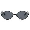 2025 Retro Metal Oval Cat Eye Sunglasses Classic Women Black Leg Sunglasses for Men Driving Outdoor Sunshade Sunglasses