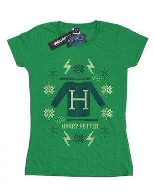 Womens/Ladies Christmas Knit Cotton T-Shirt