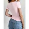 Women's Short Slim Fit Round Neck T-Shirt