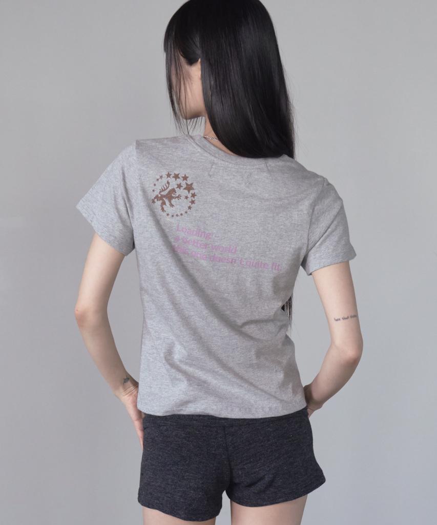 PRENDA Loading Semi Crop Tee Gray