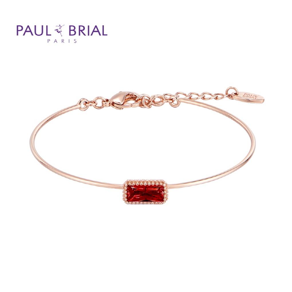 

PAULBRIAL [SILVER] PPSB001S (PG) January Garnet Birthstone Baguette Bracelet