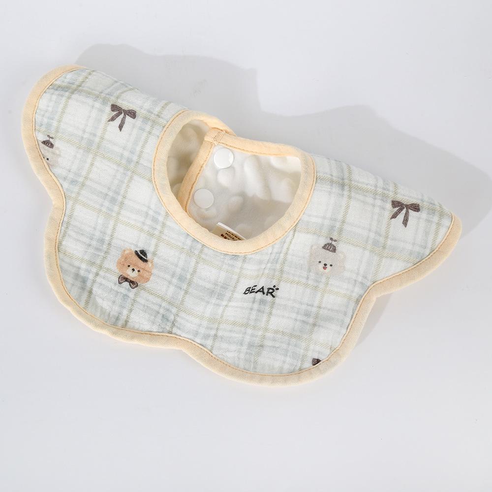 Velvet Petal Crepe Baby Bib: Waterproof, Breathable, Antibacterial, Pure Cotton Gauze
