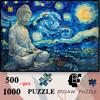500pcs/1000pcs Jigsaw Puzzle | Immersive and Calming Experience with Tightly Fitting Cardboard Pieces and Clear Prints, Ideal for Dining Tables, Tea T