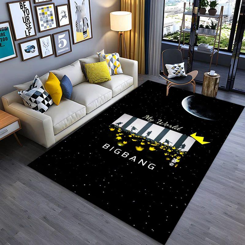Big Bang: Icons Music Carpet Printing Floor Mats Room Dormitory Decoration Protective Pad