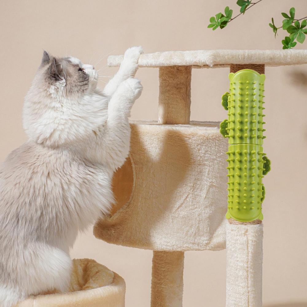 Cat Scratch Corner Brush Silicone Shedding Massage Comb Pet Grooming Brushes Pet Itch Tool Face Scratchers For Table Legs