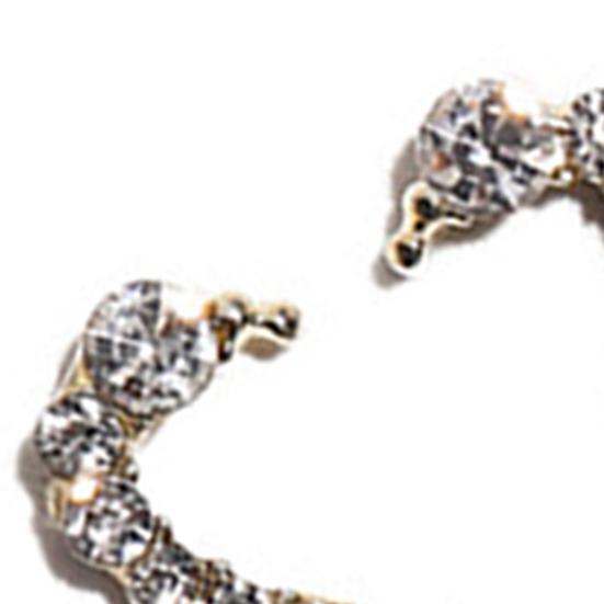 6Pcs Nail Rhinestone Flat Bottom High Brightness Non-Drop Half Heart Nail Art Charms