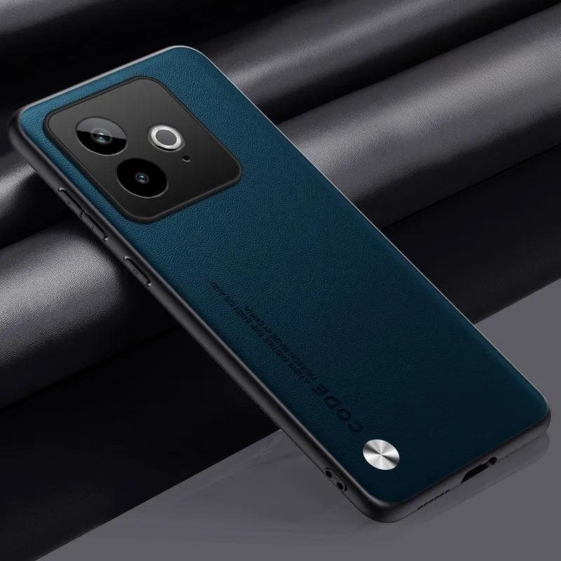 Einfache Leder Handyhülle für Realme GT 7 Matte Silikon Weiche Stoßstange Hüllen für Realme GT7 GT 7T GT 7Pro Funda