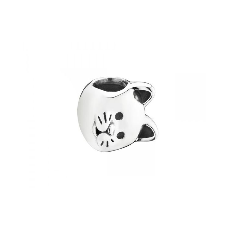 Pandora Curious Cat Pattern Sterling Silver Jewelry Accessories Unisex Jewelry 791706