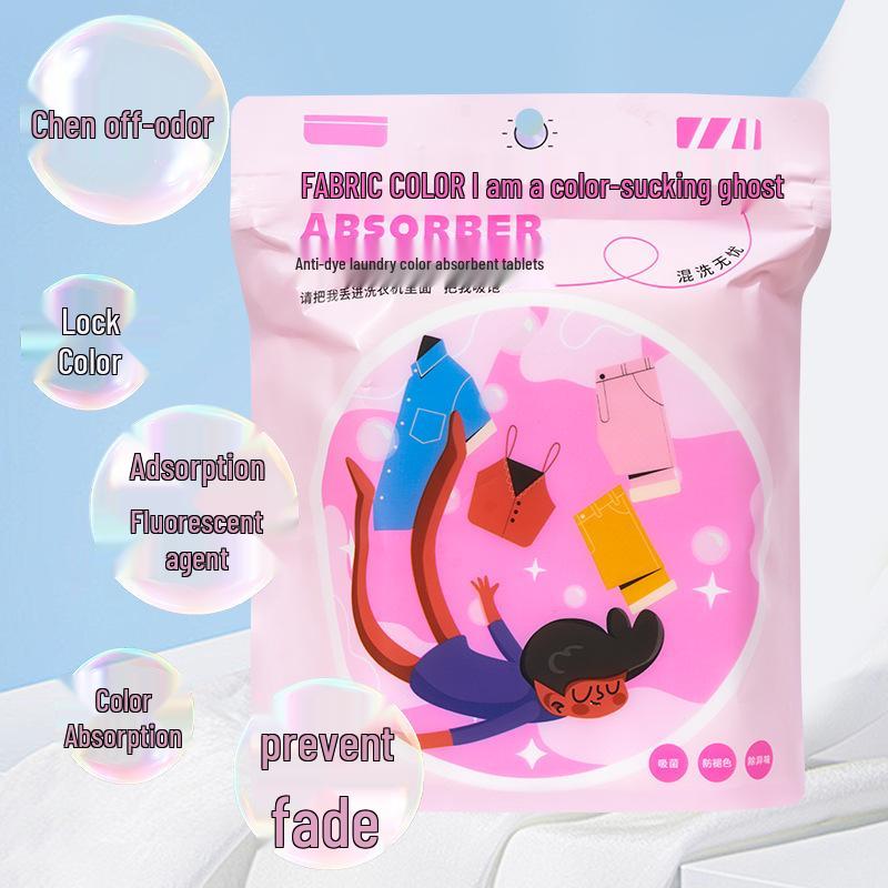 Color Absorbing Anti-Bleeding Laundry Sheets – Prevents Stains and Maintains Color.