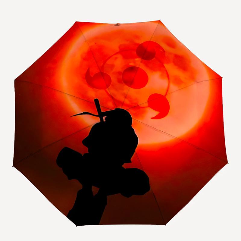 

1pc Moonlight Silhouette Automatic Folding Umbrella with 8 Bones, 3-Fold Compact Umbrella, Compact Design On-the-Go Essential, casual outdoo