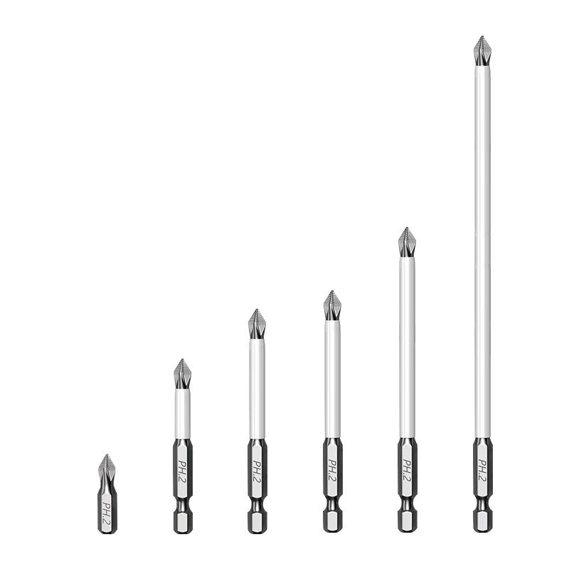 Industrial Grade S2 Steel Magnetic Cross Screwdriver Bit Set Impact Driver Ready