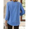 Casual V Neck Large Size Loose Women Blouse Fashion Elegant Tops Pocket Short Sleeve Simple Office Shirts Spring Solid Color Cothing
