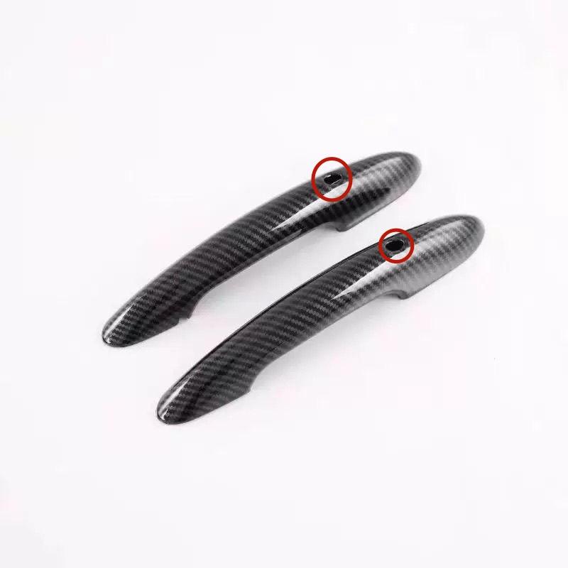 For MINI Cooper Countryman F Series F54 F55 F56 F57 F60 Carbon Fiber Black Car Door Handle Cover Sticker Styling Accessories