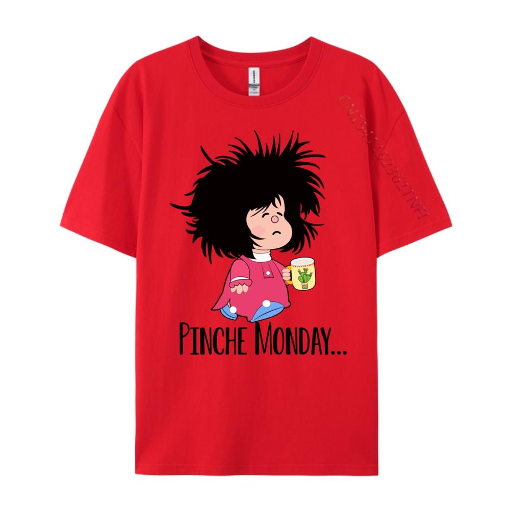 Pinche Monday Sleepy Mafalda Spanish Graphic T Shirts Unisex Women Graphic T Shirts S