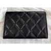 Used CHANEL Matelass Gold CC Logo Bi-fold Wallet Black Authentic