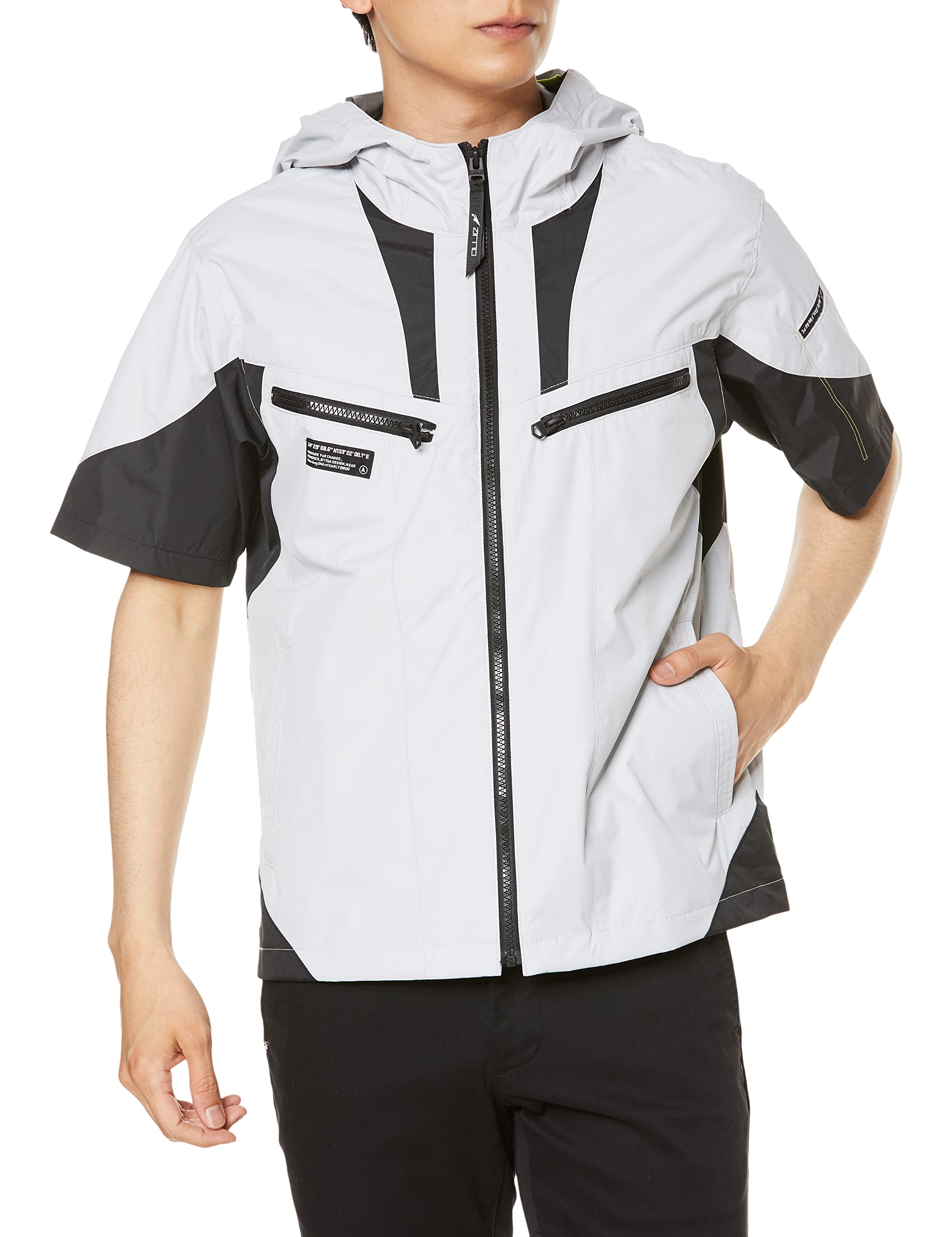 

EARLY BIRD Air Conditioned Short Sleeve Wear Gray x Black M [BIG BONE] Men s 60-Silver