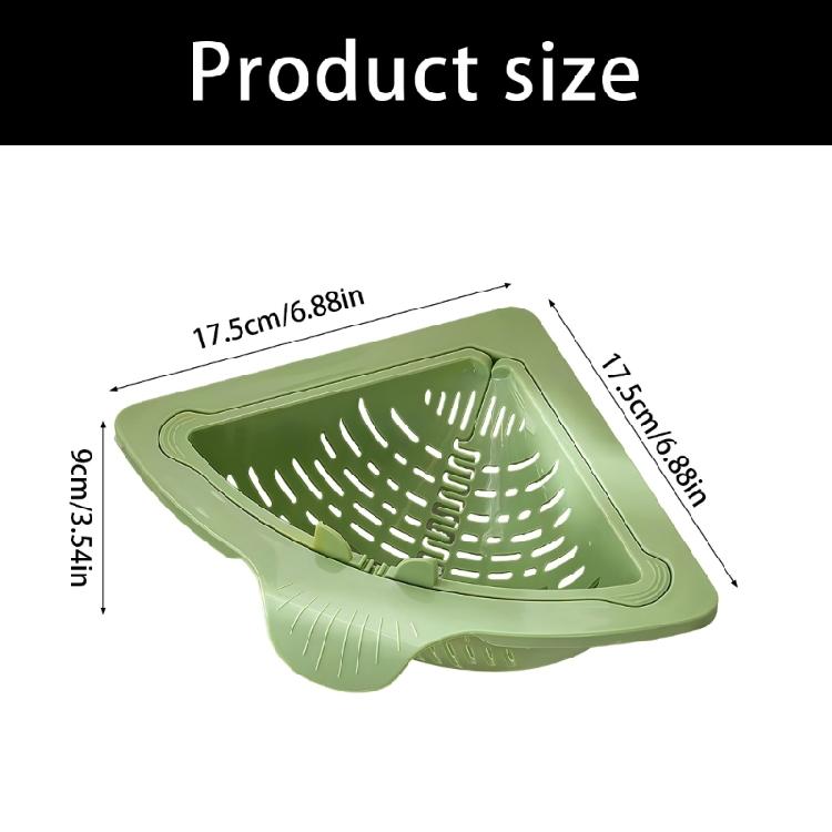 Strong Magnetic Suction Triangular Drain Basket for Secure Sink Attachment Twist Open Bottom Kitchen Strainer Organizers