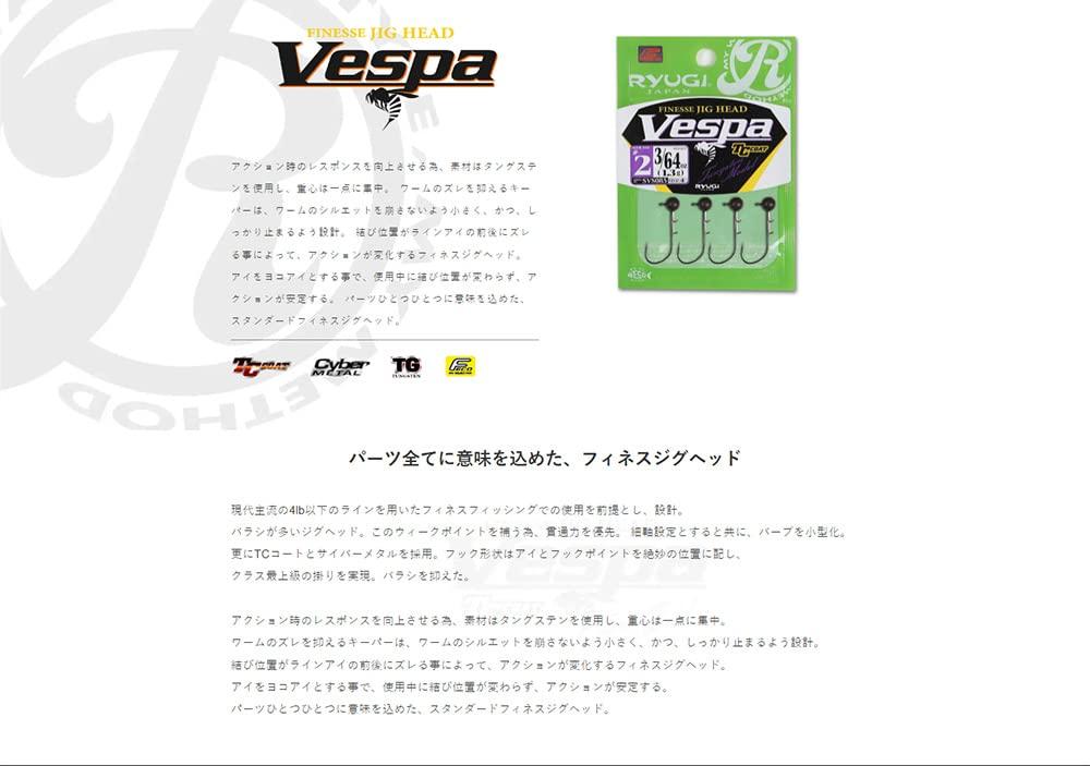RYUGI Jig Head Vespa #2 1.8g Black