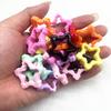 Acrylic Solid Color Baking Paint Pixel Five-pointed Star Frame Bead DIY Mobile Phone Chain Keychain Material Jewelry Accessories