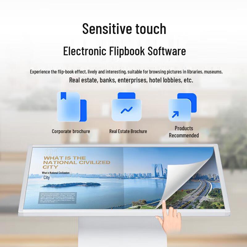 LUOBAOYI 55-inch Horizontal Touchscreen Kiosk
