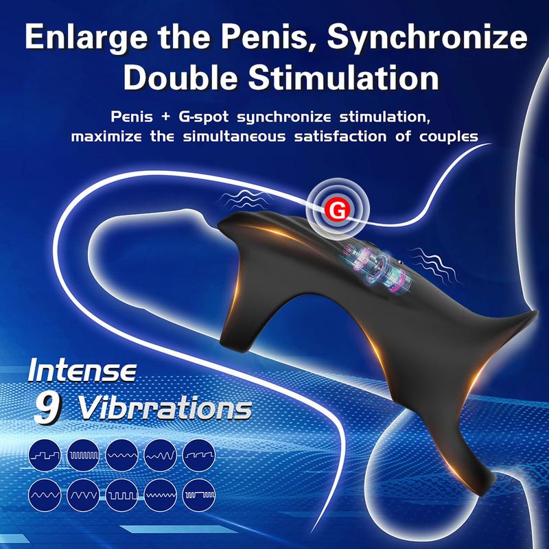 App Control Penis Sleeve Vibrator Ejaculation Delay Cock Ring G Spot Stimulation Couples Adult Sex Toys For Men Women 18+
