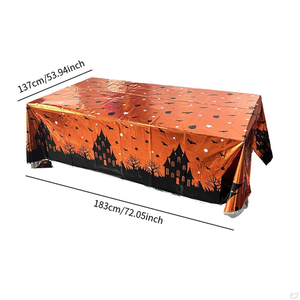 Festive Foil Tablecloth for Spooky Celebrations
